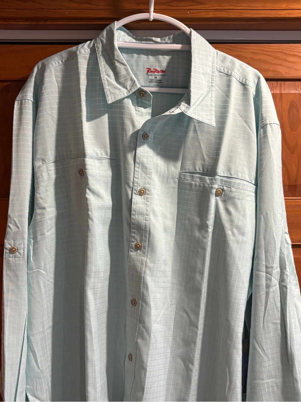 Riders by Lee Light Mint Green / white check Button-Down Shirt